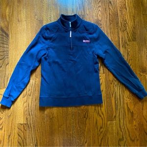 Vineyard Vines Womens Size XS Navy Blue Whale 1/4 Zip Sweatshirt Pullover Shirt